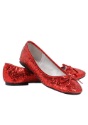 Women's Red Glitter Flats	
