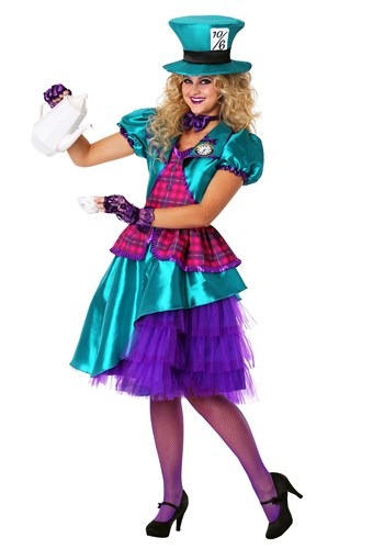 Women's Teal Hatter Costume